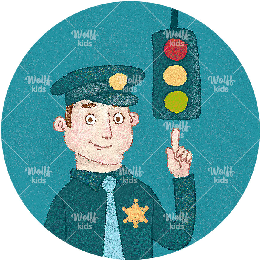 Einzelner Magnet: Officer Allesrichtig: Polizei